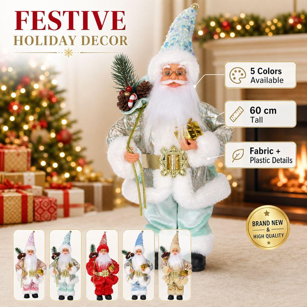 60cm Christmas Santa Doll Window Display Decor Santa Claus Ornament  Tabletop Decoration