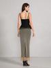 Multicolor Rhinestone Bandage V-Neck Spaghetti Strap High-Waist Evening Gown Set