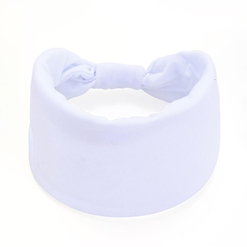 Bohemian Solid Color Stretchy Sports Headband - Sweat-Absorbing Yoga Hair Band Scarf Accessory