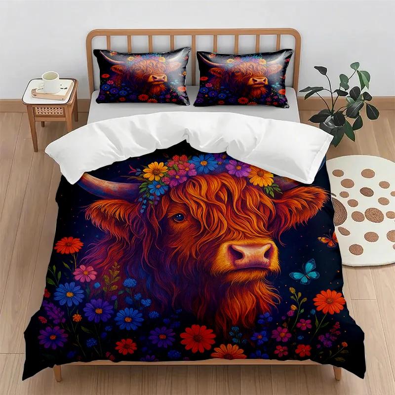 

digital printing quilt cover set quilt cover and pillowcase no bed sheet cartoon animal print quilt cover AU Double(180x210cm)