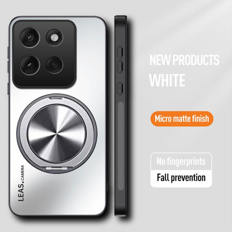 Magnetische Hülle für Motorola Moto G56 G86 Power G96 Matt Stoßfest 360° Drehbarer Ringhalter Hartschale für Moto G86 G56 Funda