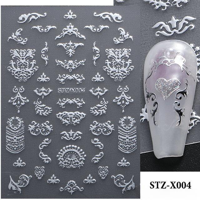 Spider Nail Art Stickers,3D Self-Adhesive Spider Web and Spider Design Nail Sticker Acrylic Nail Art Decoration for Women Holiday Nail Charm