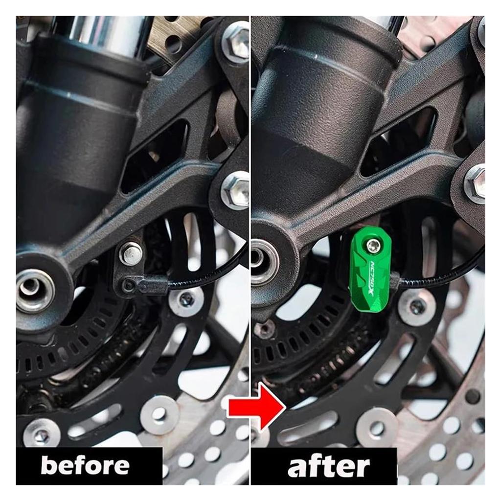 Sensor Protection Honda NC750X NC750S NC700X NC700 Front Rear Wheel Sensor Protection Guard (Red2)