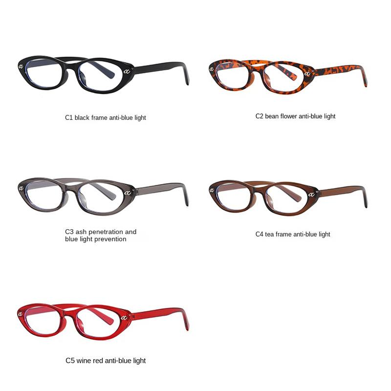 Retro New Oval Plastic Anti Blue Light Glasses for Men and Women Fashion Trendy Reading Glasses
