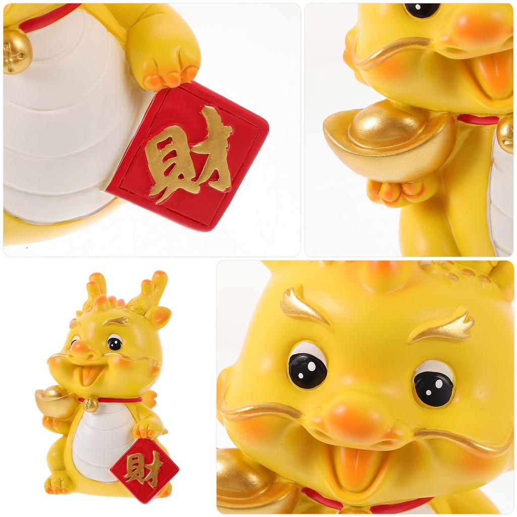 Znak Zodiaku Smok Ozdoby Do Przechowywania Na Biurko, Ganek, Rzemiosło z Żywicy, Skarbonka ( Słoik [Bogactwo]) Prezent Oszczędzanie Monet