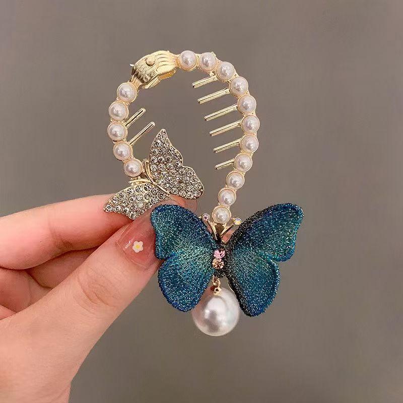 Cute and Playful Cat Design Ponytail Buckle for Children with Metal and Beads