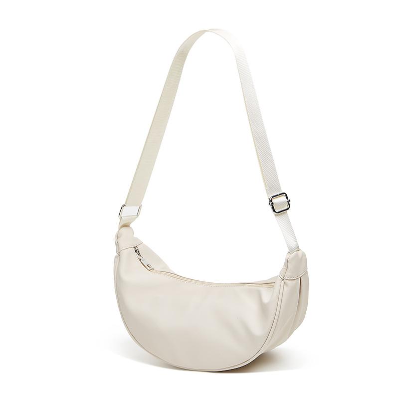 New Summer Simple Fashion Bag Women's Solid Color Design Shoulder Messenger Bag Fresh and Light Trend Dumpling Bag Versatile