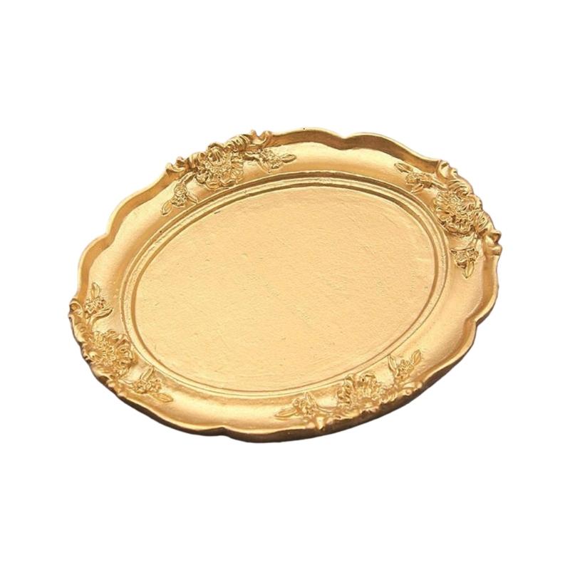 Smooth Elliptical Display Tray Nonslip Design Plate For Jewelry Storage And Organization Resin Trinket Dish