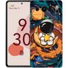 Cute Cartoon Astronaut For Google Pixel 8 7 6 Pro 6A 5G Black Phone Case Soft Shockproof Back Cover Silicone TPU Shell Coque