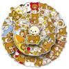 50 Relax Bear Cartoon Animal Stickers - Cute Rilakkuma, Waterproof, Loose, Decorative for Notebooks