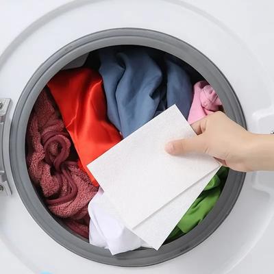 50 Stück/Beutel Waschtabletten Waschpapier Anti-Flecken-Kleiderblätter Anti-Faden-Mischfarbabsorption Waschzubehör