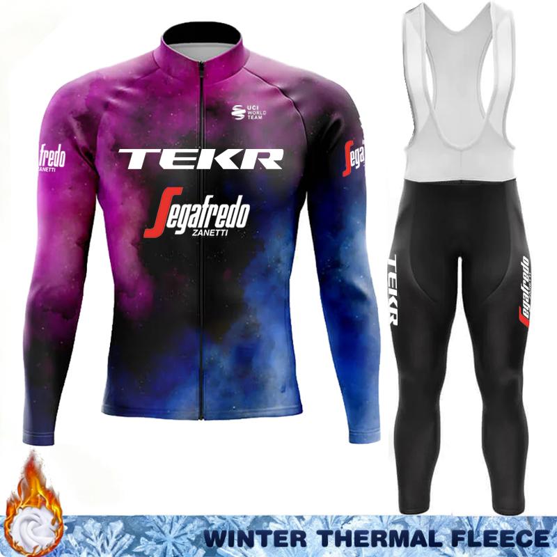 TEKR Man Cycling Maillot Winter Thermal Fleece Clothing Bicycle Clothes Jersey Men 2026 Bib Road Jackets Set Sportswear Cycle