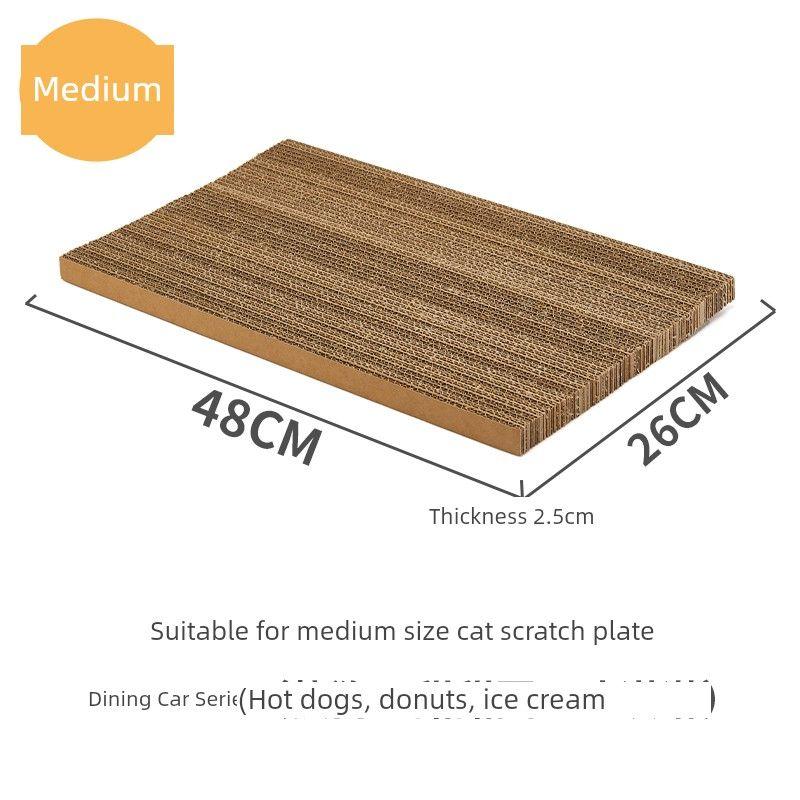 

Meow Danglao Cat Scratch Board Cat Nest Grinding Claw Scratch-Resistant Cat Toy Corrugated Paper Large Space Multi-Cat Gospel Pet Supplies [Medium Grab Board] Meow House is suitable