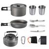 Camping Cookware Set Portable Durable Outdoor Cookware with Tableware Set