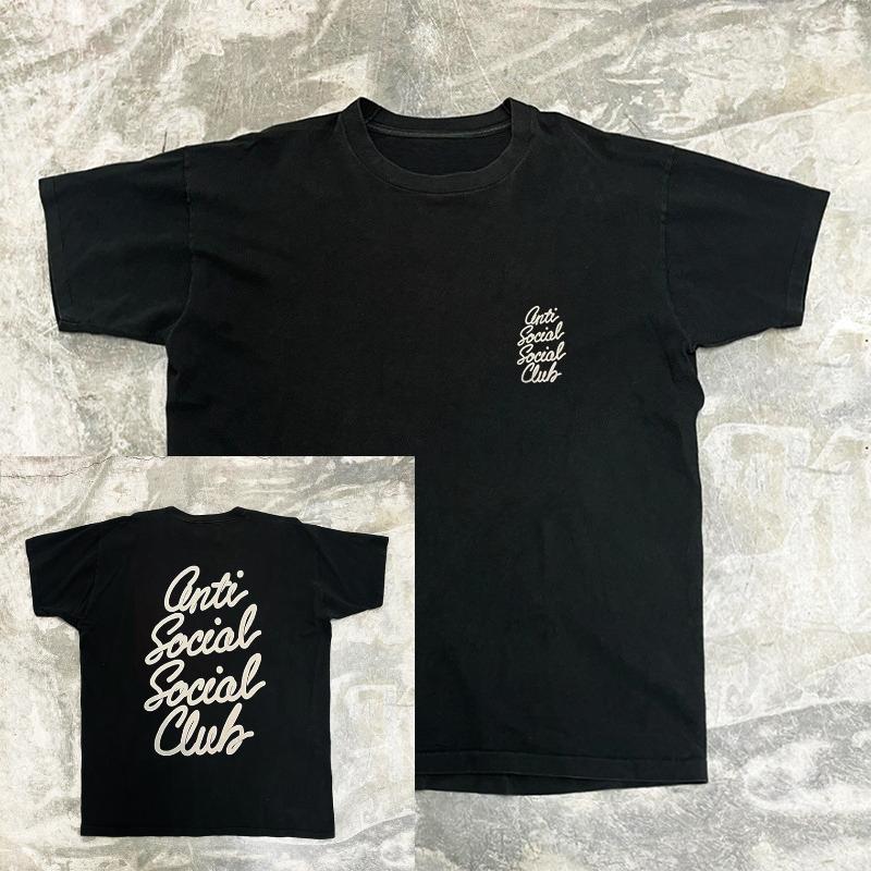 

Oversized Trendy Couple Curved Letter Shortsleeved Loose Design with A Sense of Uniqueness Suitable for The Niche Ins Community M