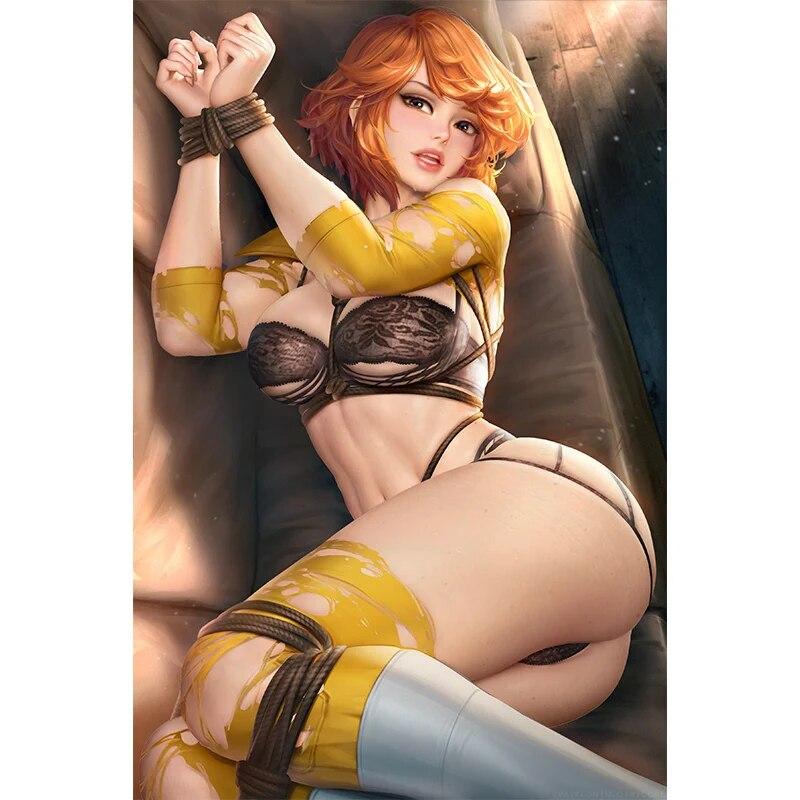 Vytisknout hru RedLace Spodní prádlo Čarodějnice Nude Sexy dívka Umělecký plakát Nástěnná malba na plátno do obývacího pokoje Home Decor Picture