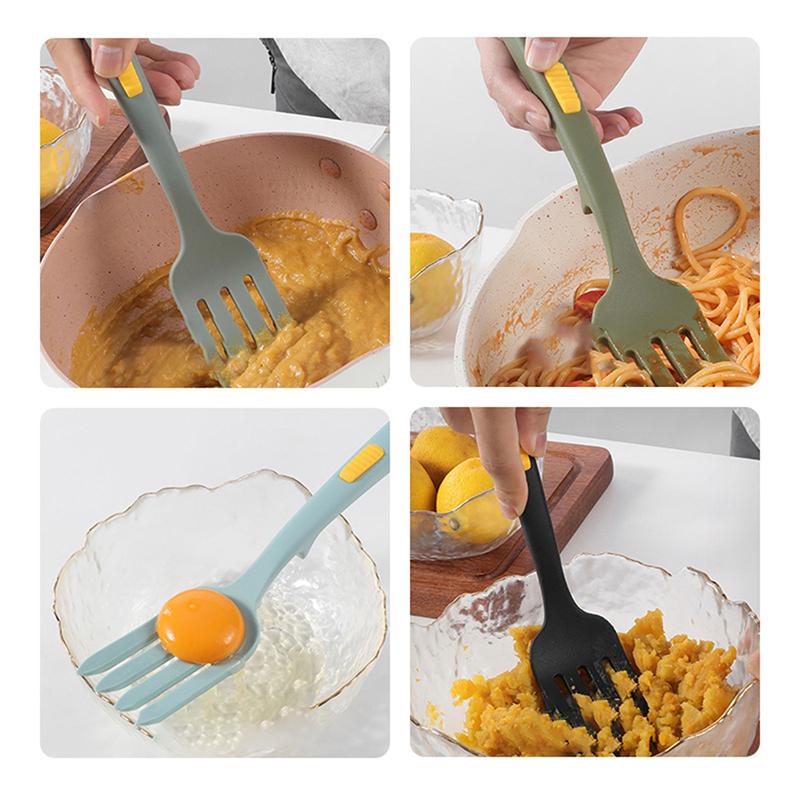 Esnek Mutfak Gereçleri Çok Fonksiyonlu Spagetti Silikon Çatal Salata Çatalları