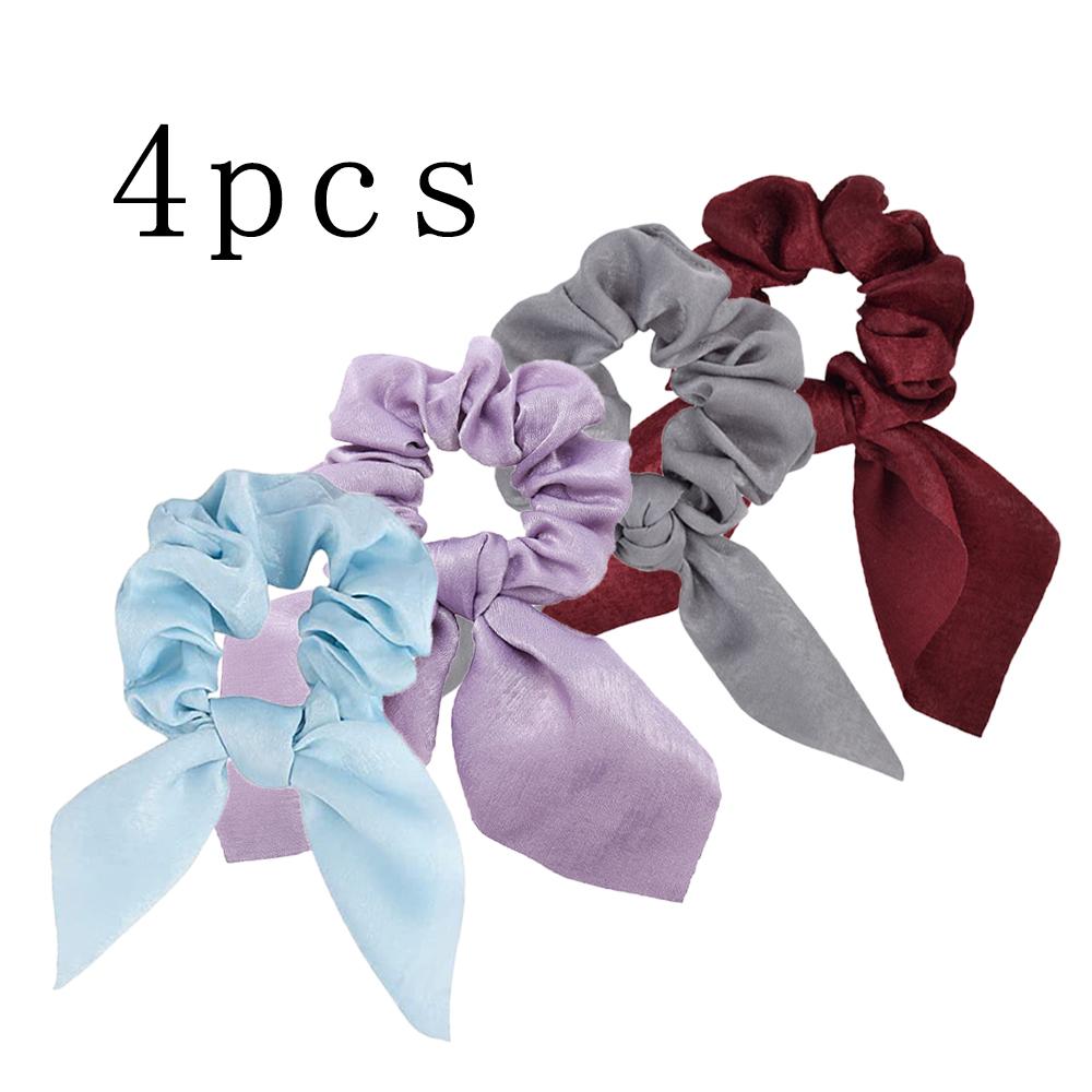 1/4pcs Women's Bow Elastic Hair Band,Hair Bow for Girls, Ponytail, Headband, Rope Hair Accessories