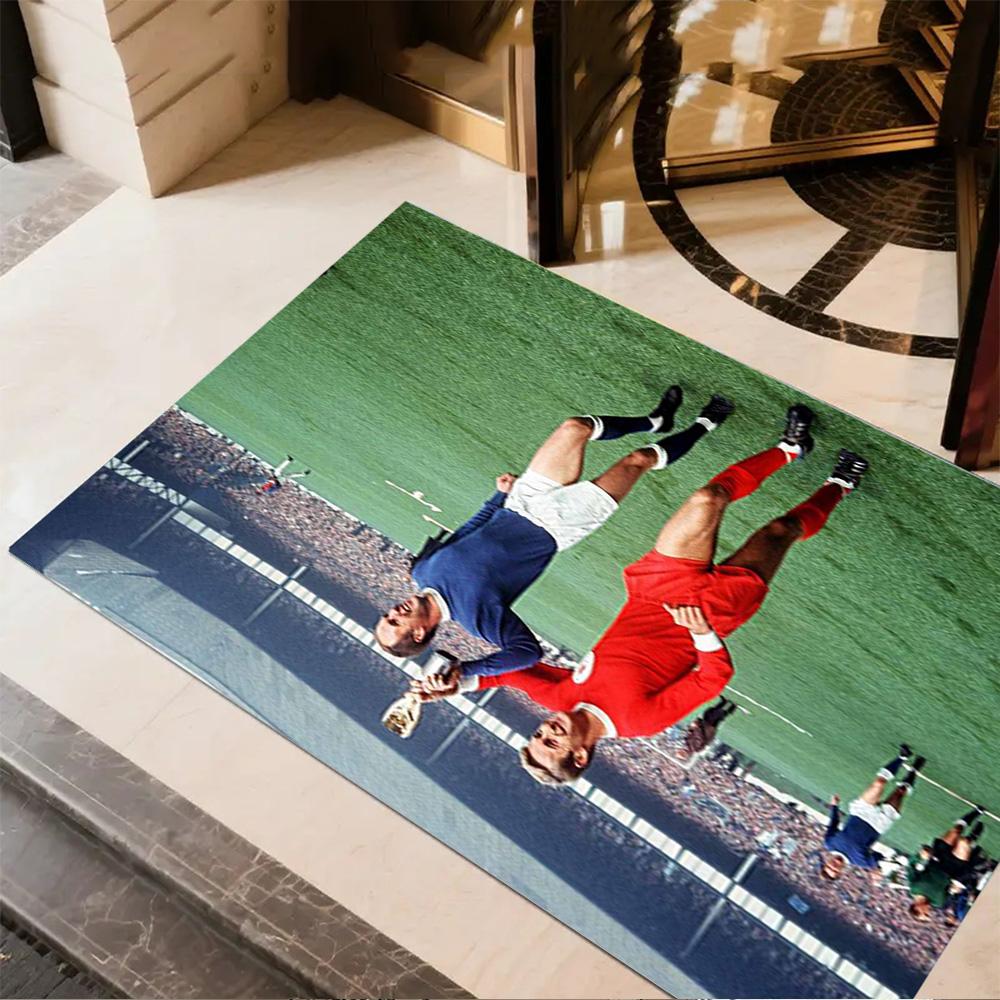 Football Legends Celebration Floor Rug Office Rug Perfect for Dining Room Outdoor Kitchen Hallway Anti-slip Rug Decorate Offices Wedding Party Gift
