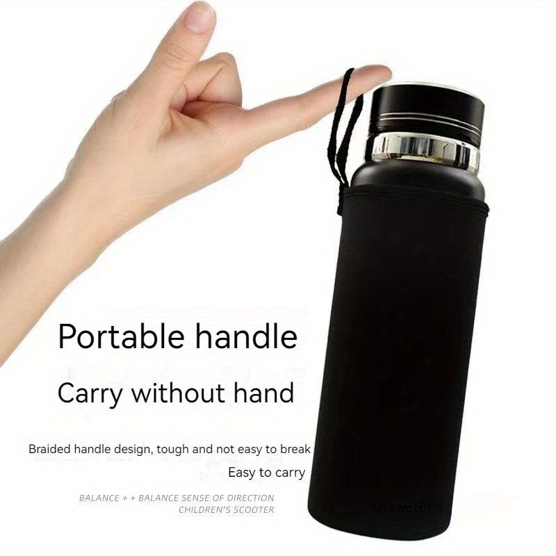 1ks 750/1000/1500ml Sportovní pouzdro na láhev na vodu Černá izolovaná taška Pouzdro na hrnek/láhev Kryt na sportovní pohár Přenosná taška na pohár