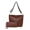 Pu Material Tote Bag For Women Large Capacity Crossbody Purse With Zipper Closure