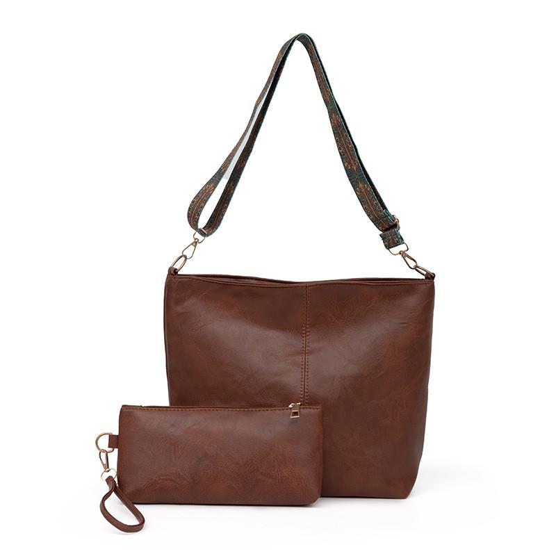 Pu Material Tote Bag For Women Large Capacity Crossbody Purse With Zipper Closure