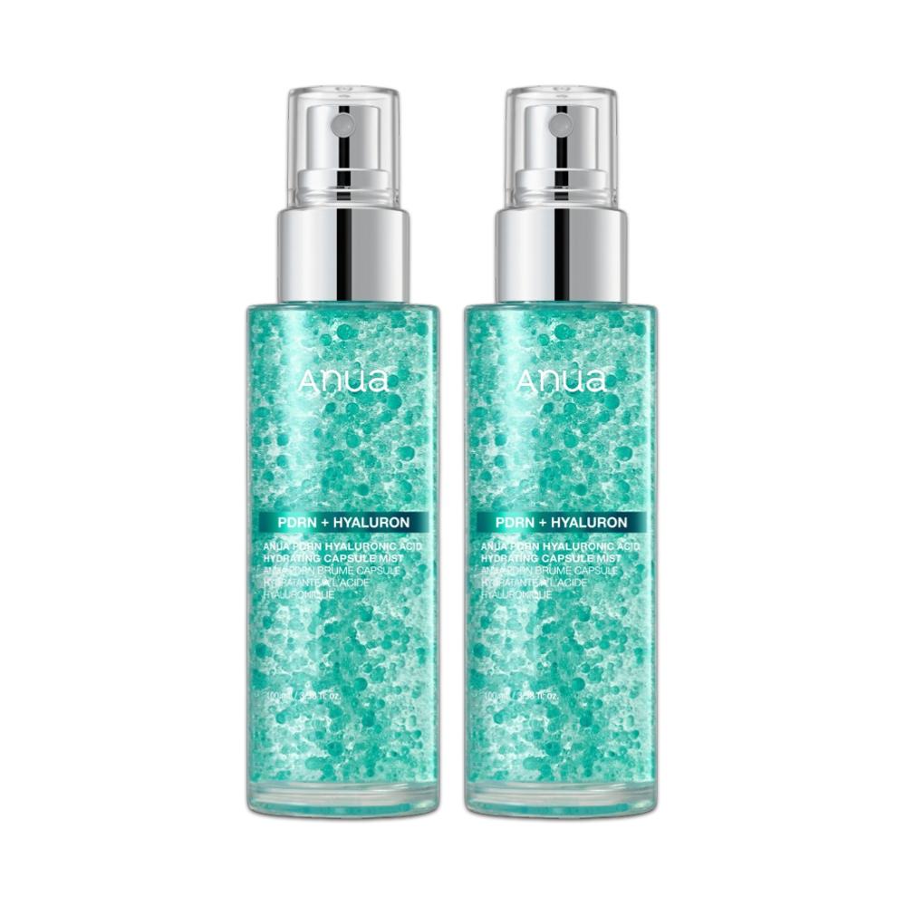 ANUA PDRN Hyaluronic Acid Hydrating Capsule Mist Double Set 100ml × 2 – Glow Boosting Moisture Facial Mist 100 ml × 2