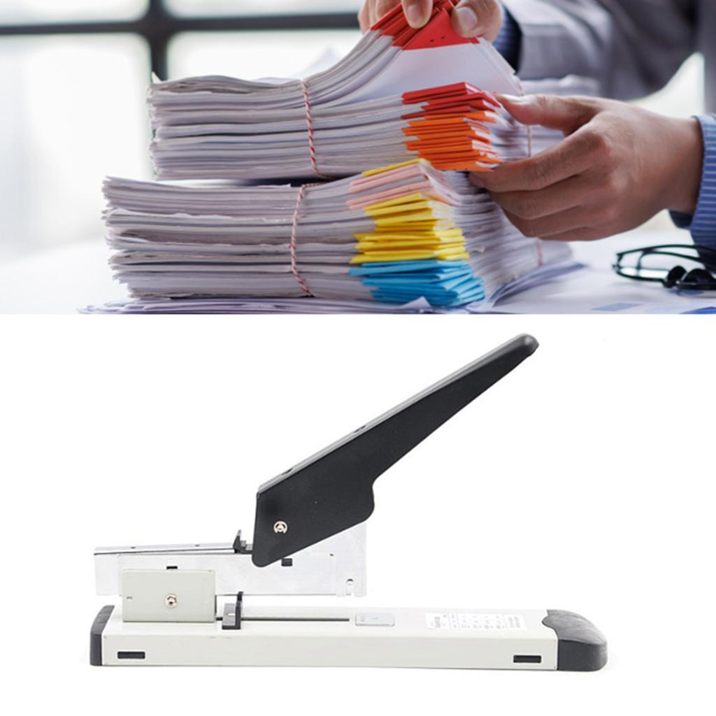 Heavy Duty Stapler Alloy 100 Sheets High Capacity Labor Saving Desk Stapler for Office