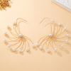 Women's Earrings, Rotating Flower Faux Pearl Exaggerated Earrings, Suitable for Parties and Vacations