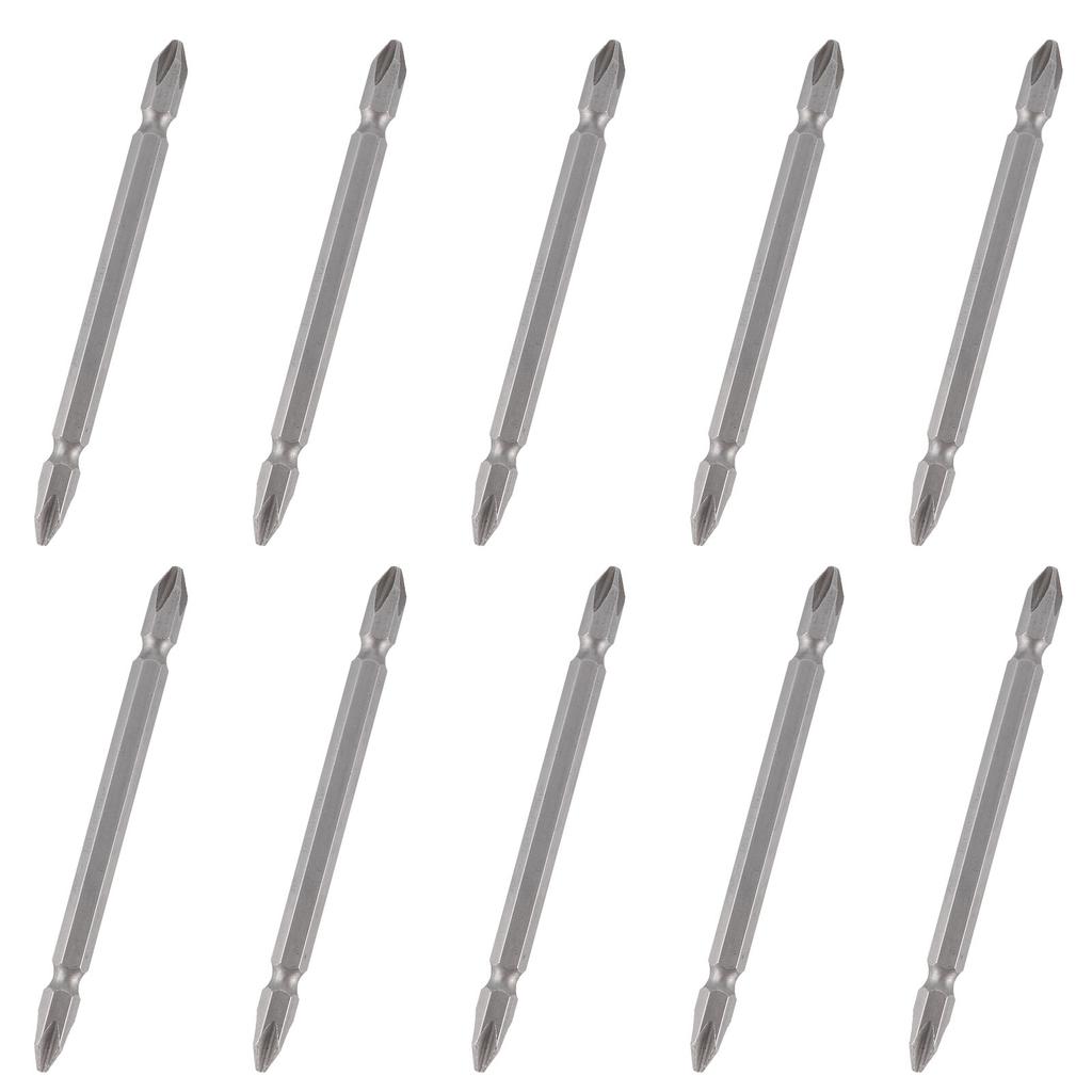 10Pcs Electric Screwdriver Bit Dual Head Cross S2 Alloy Steel Hardware Tool 100mm