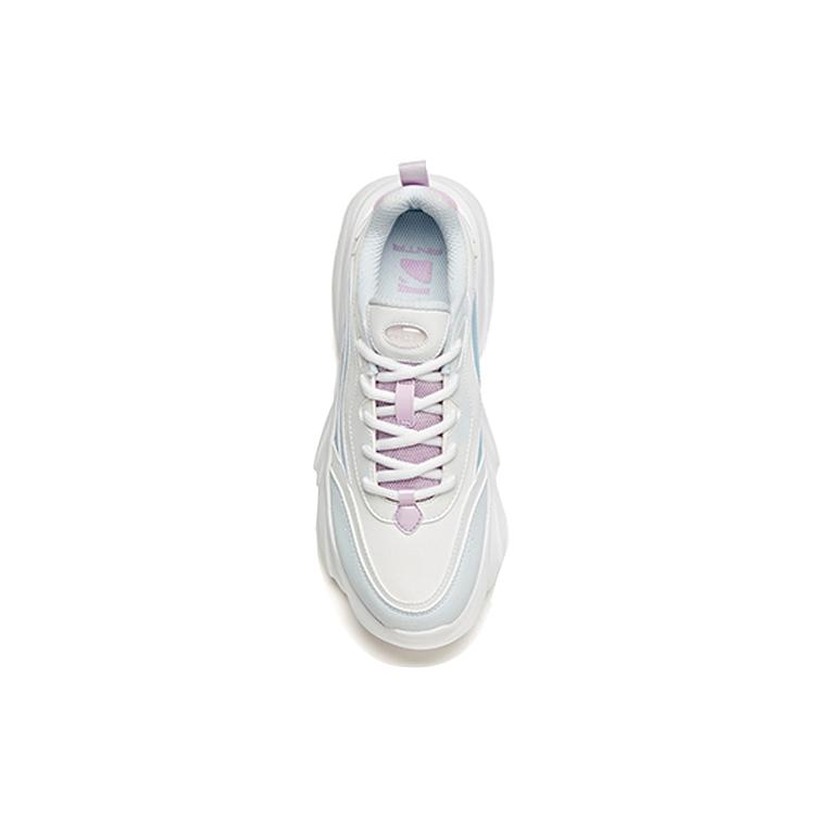 Anta Cat Paw Casual Cushioning Slip Resistant Abrasion Resistant Coverage Low Top Chunky Sneakers Women's White Blue 922048894-2