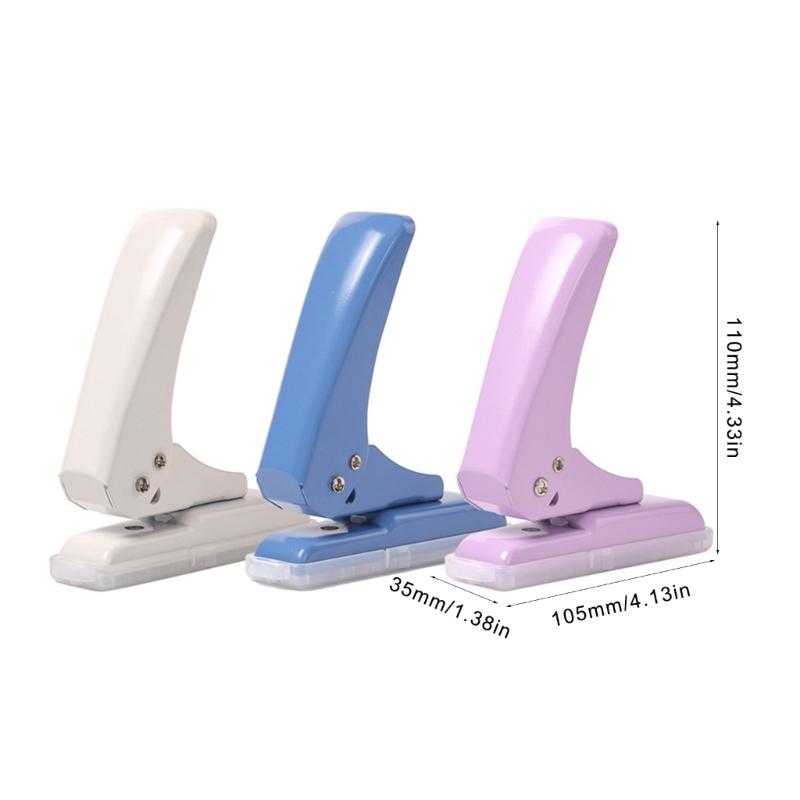 Paper Puncher Single Hole Punch with Grip Handle, Portable Hand Hold Long Reach Puncher Circle Single Round Paper Punch
