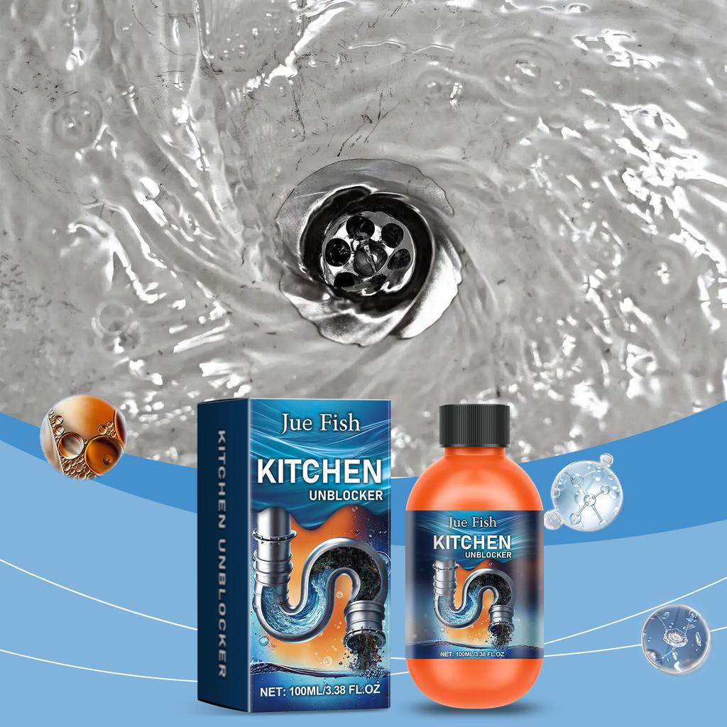Küchenspüle Verstopfer Flüssig Abflussreiniger 100ml Löst Fett Und Hartnäckige Verstopfungen Schnell Wirkend Und Einfach Zu Benutzen