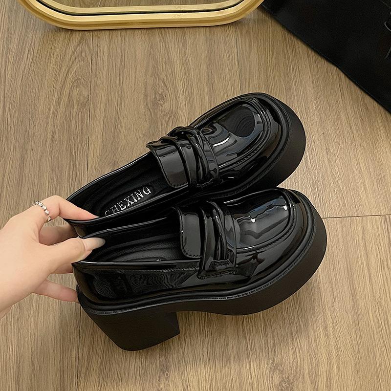 

High-heeled niche French retro Mary Jane shoes 2025 new JK black small leather shoes women s Korean version soft-soled women s shoes 35