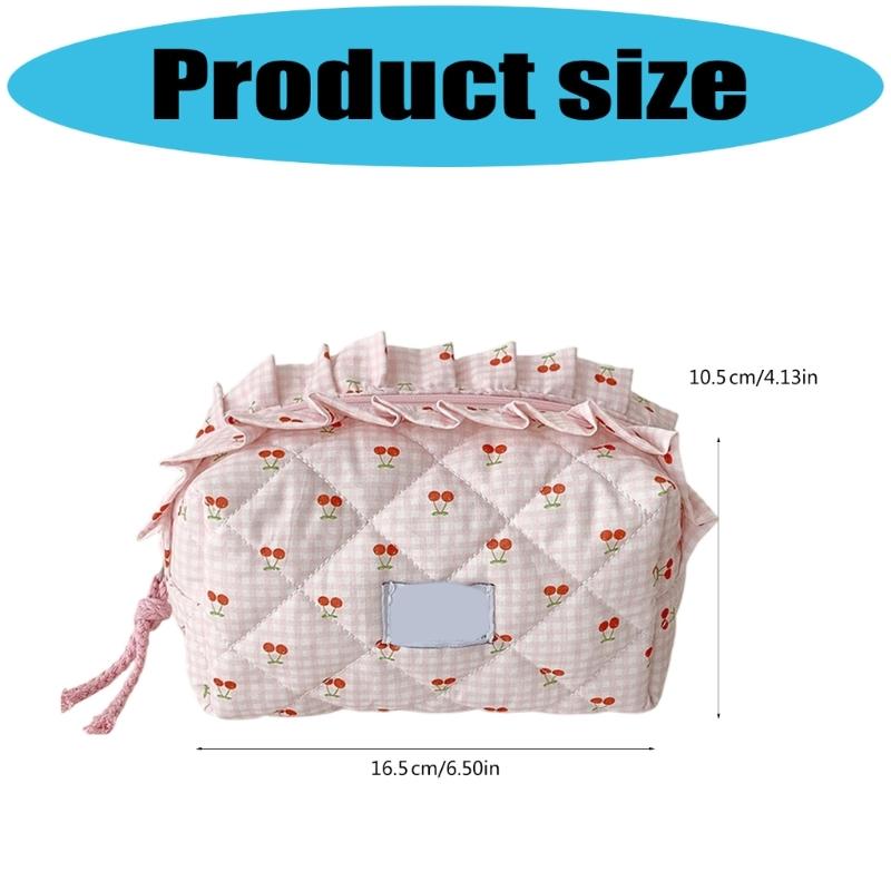 Tartan Makeup Bag With Multiple Layer Compartments For Cosmetics Jewelry And Accessories