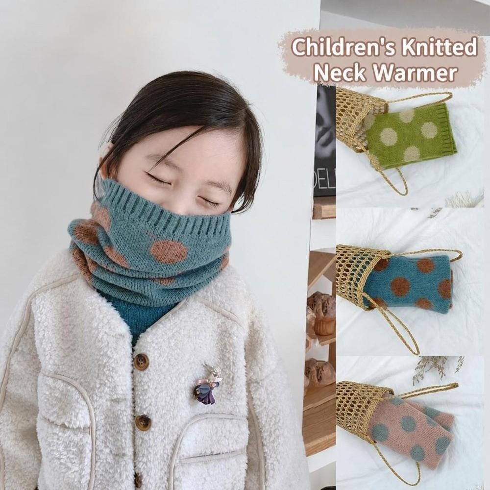Soft Knit Kids Neck Warmer Polyester Baby Neck Gaiter Lightweight Children Gaiter Winter