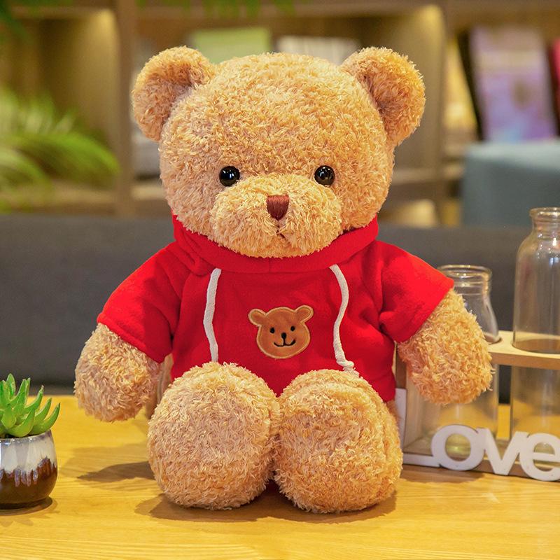 Teddy Bear Plush Hoodie Doll - Cute Activity Gift with Logo Print
