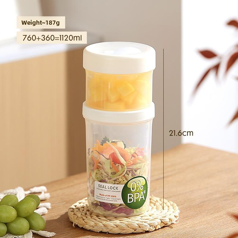 Portable Salad Bowl With Sealed Lid For Light Meals And Snacks