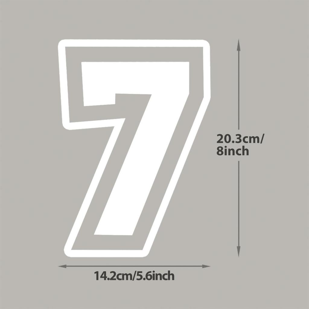 White Numbers 0-9 Iron On Patch Easy To Print For Jersey T-Shirt Parches Ropa Hoodies Diy Stickers Heat Transfer Washable