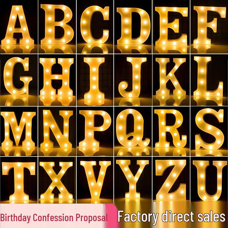 Small LED Alphabet Number Shaped Lights for Party, Proposal, and Celebration Decor