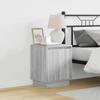 Nightstand 2 pcs Grey 39 x 34.5 x 50 cm Particleboard