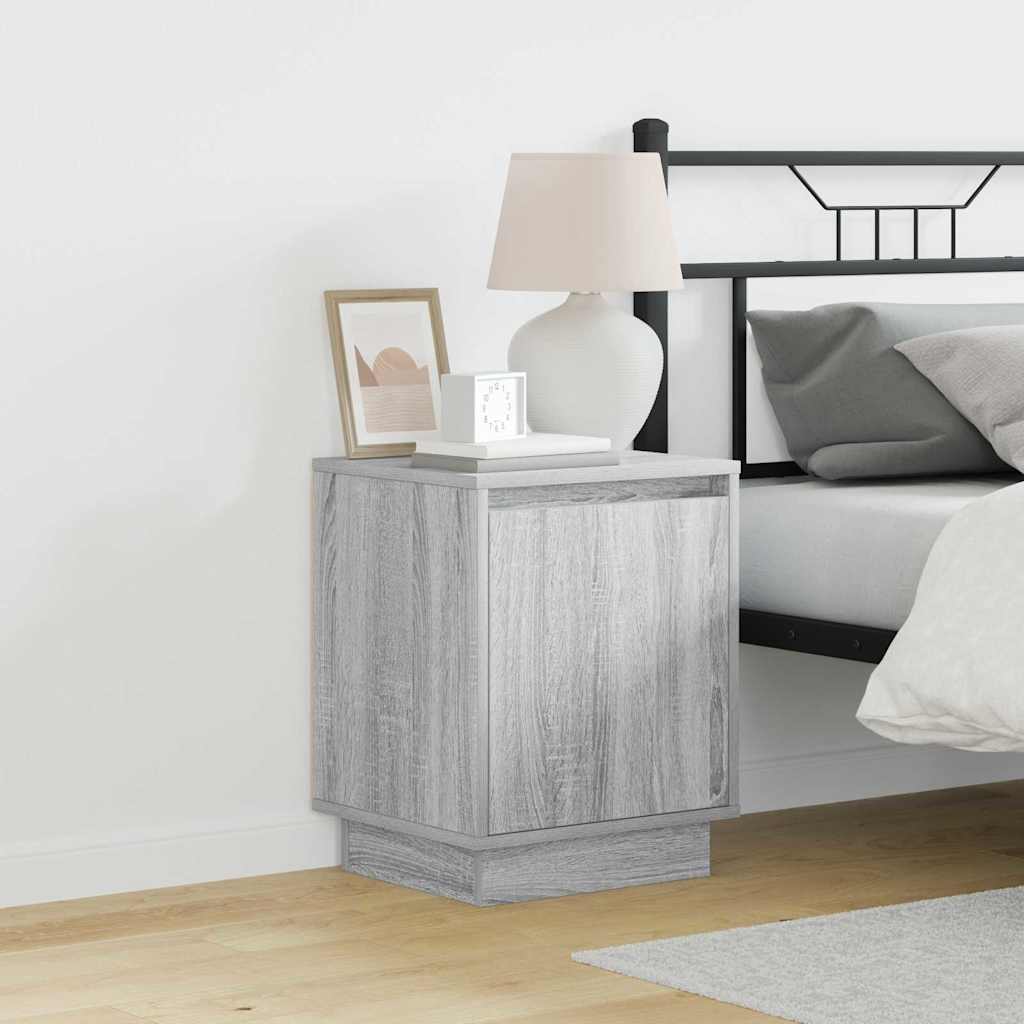 Nightstand 2 pcs Grey 39 x 34.5 x 50 cm Particleboard