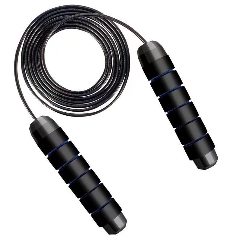 Adjustable Steel Wire Weighted Jump Rope with Double Bearings for Fitness, Weight Loss, and Junior High Training