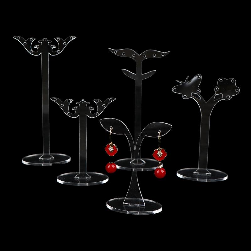 3Pcs/set Clear Acrylic Earring Display Stand Transparent Stud Dangle Earrings Display Rack For Jewelry Showcase Organizer Holder