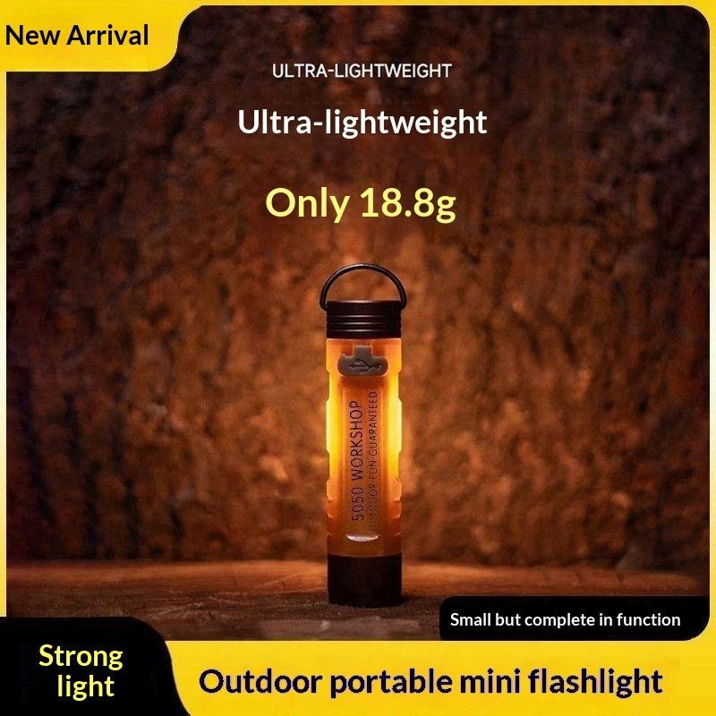 5050 Rechargeable LED Clip-On Hat Light Pocket Flashlight Mini Keychain Torch for Backpacking Hiking Power Outage