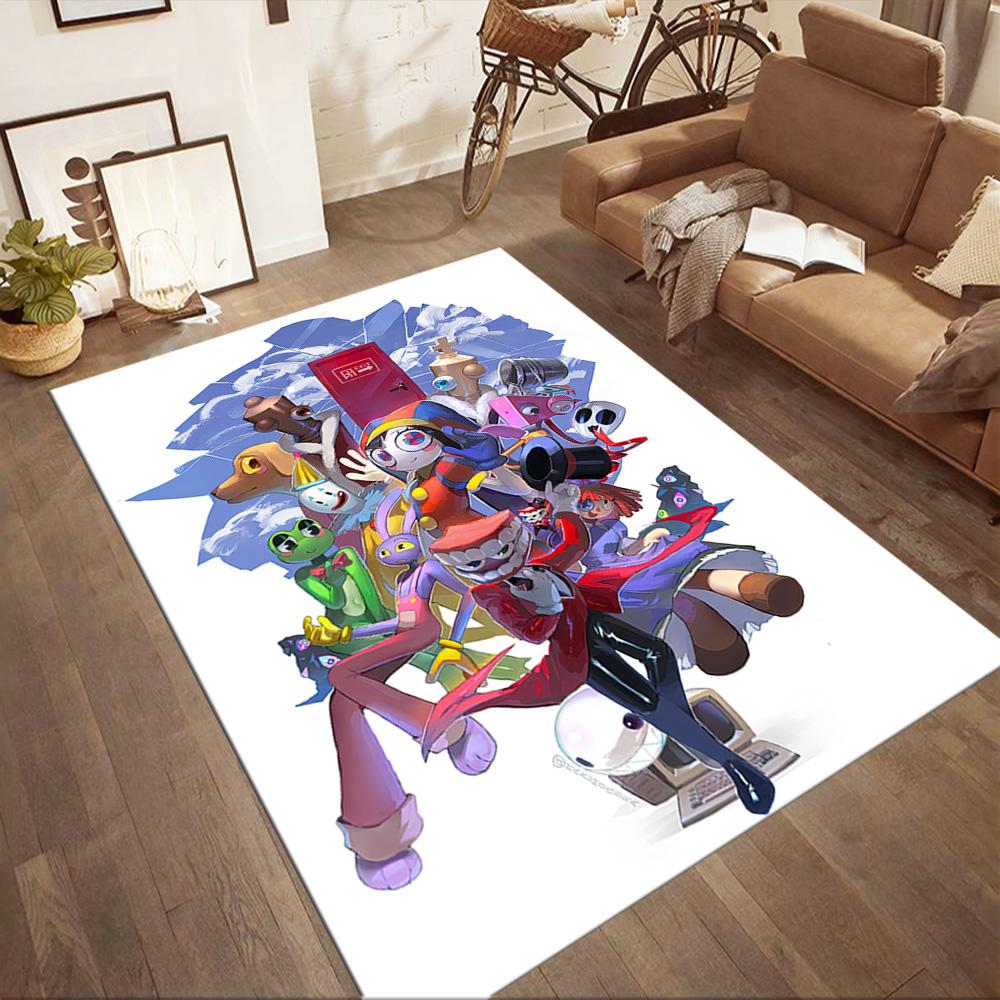 Digital Circus Floor Mat Design for Foyer Kitchen Game Room Dormitory Antislip Carpet Decorate Offices Perfect Gift for Women/Men