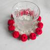 Rose Bouquet Coaster Crochet Flower Placemat Hand Woven Bouquet Cupmat Home Desktop Potted Plant Ornaments Mother's Day Gift
