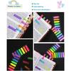 Colored Sticky Neon Flags Index Tabs Page Markers Highlight Strips Writable Labels Page for Marking and Highlighting, 8 Sets, 1120pcs