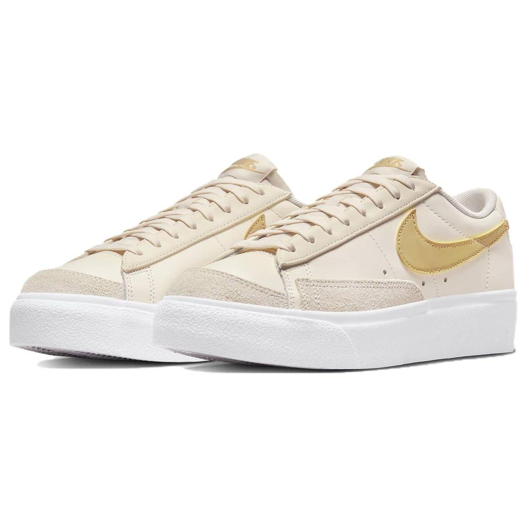 Nike Blazer Low Platform Pale Ivory Saturn Gold Women Sneakers Cream White DJ0292-113
