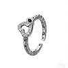 Women's High-End Double Heart Rhinestone Open Ring - Light Luxury Versatile Stacking Jewelry